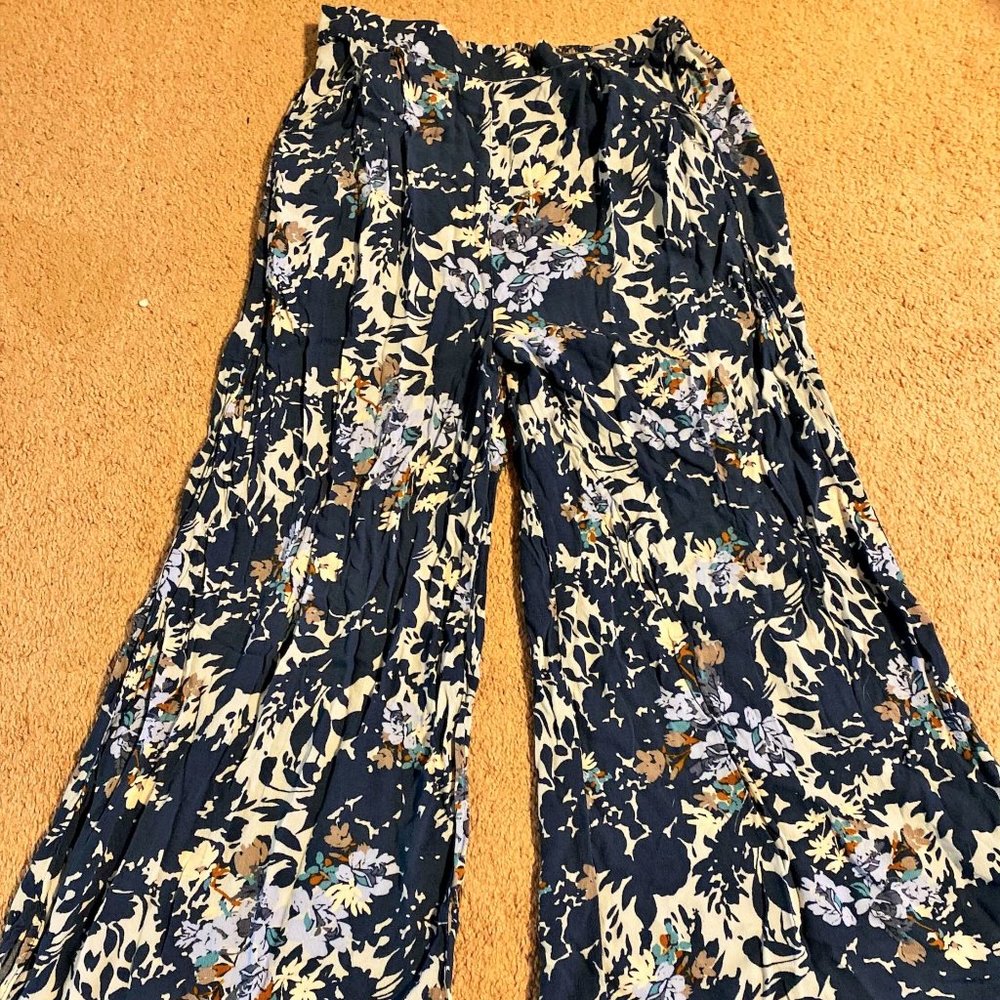 Free People Flower Print Pants